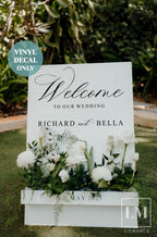 Personalised Welcome Decal for Wedding Flower Box