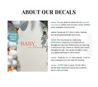 Baby In Bloom Vinyl Decal for Baby Shower Backdrop