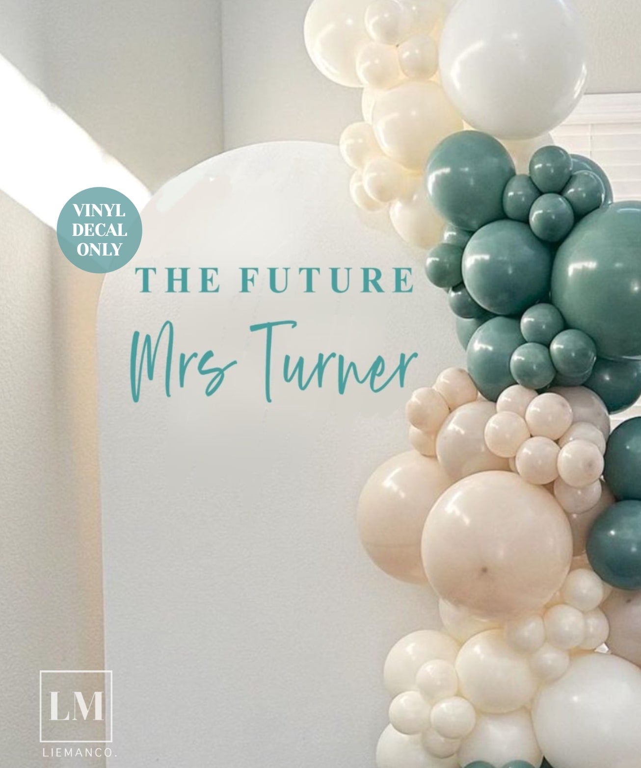 Future Mrs Balloon Arch Decal for Bridal Shower Decor