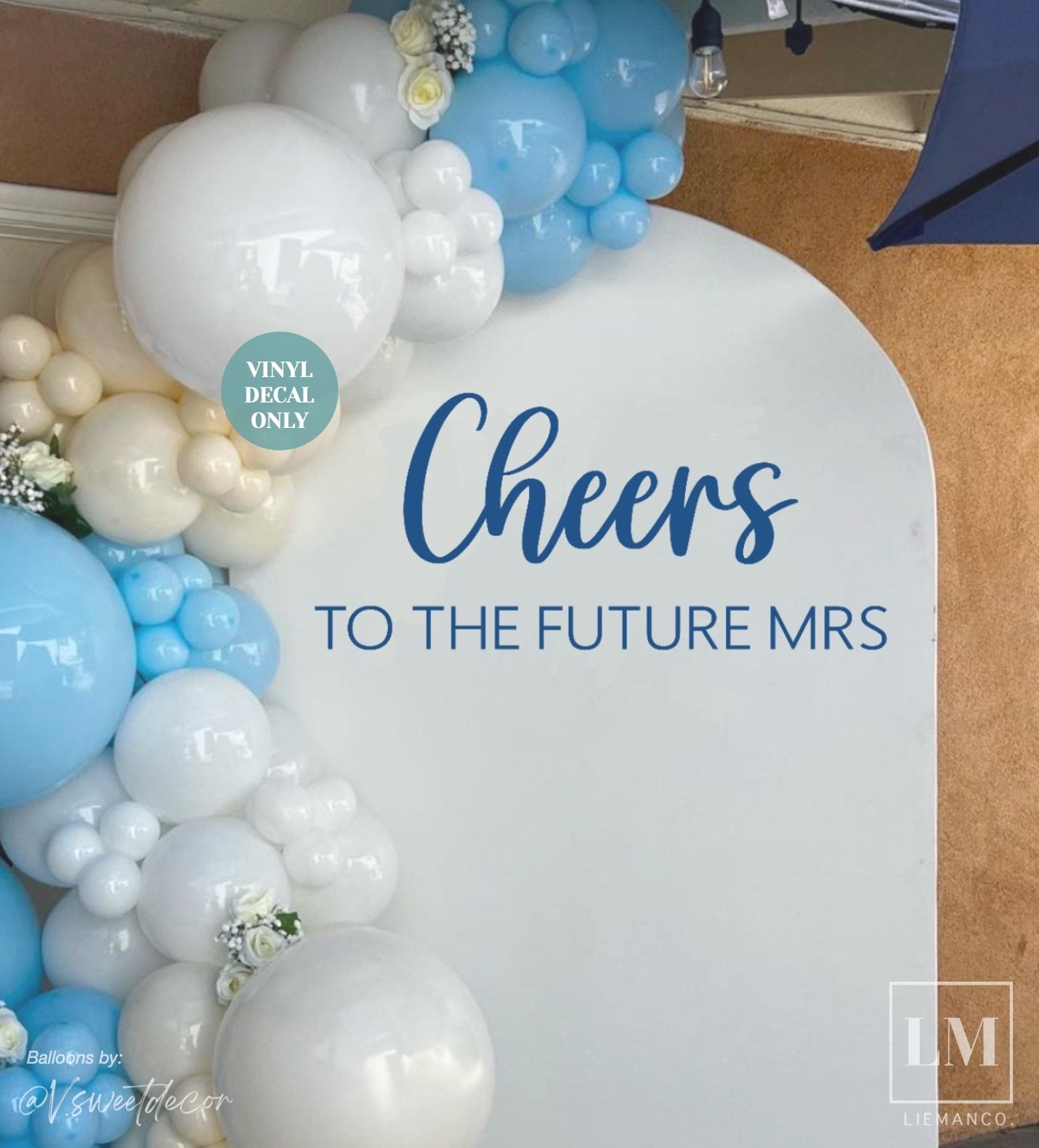 Cheers to the Future Mrs Decal for Bridal Shower Backdrop