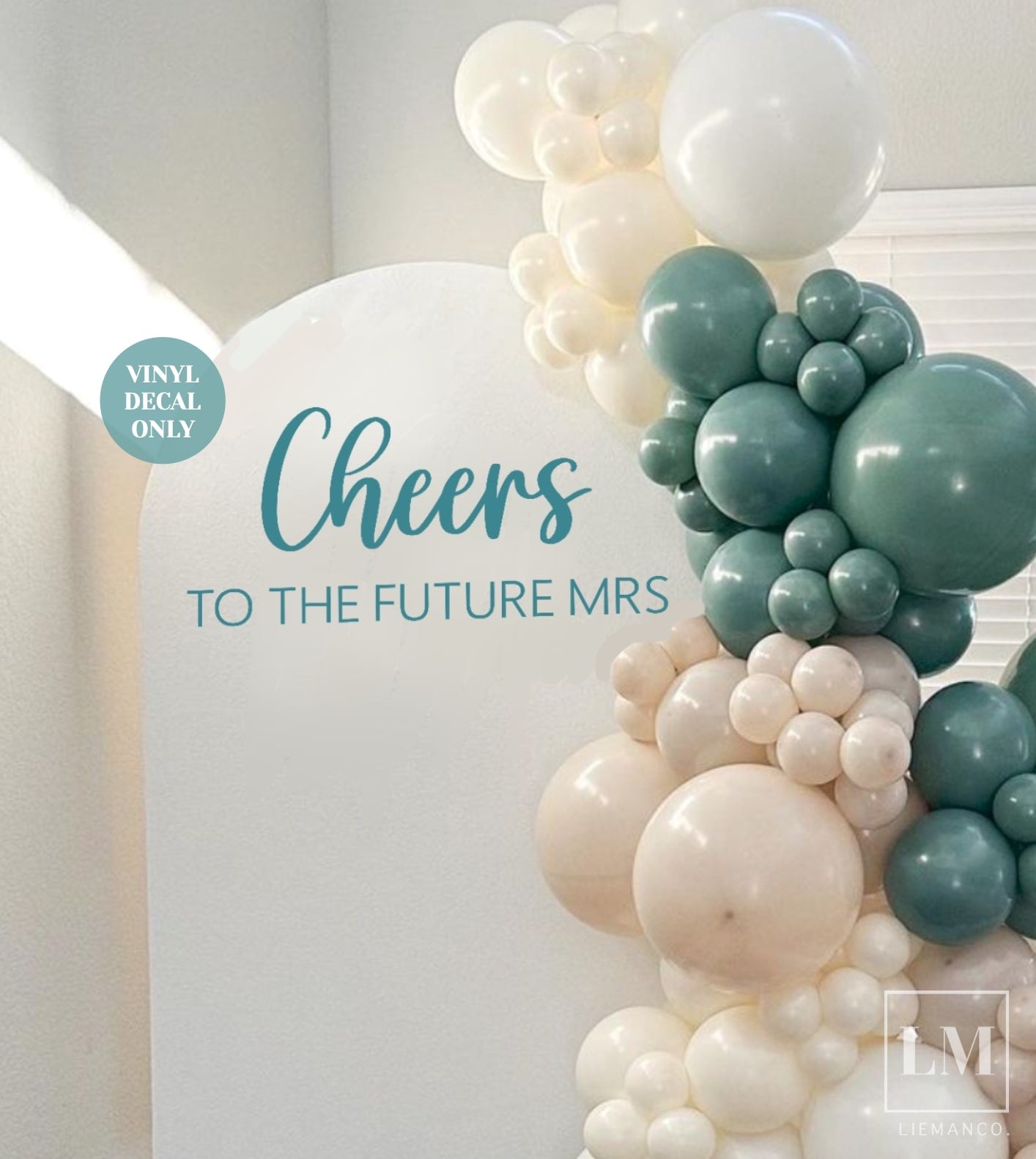 Cheers to the Future Mrs Decal for Bridal Shower Backdrop