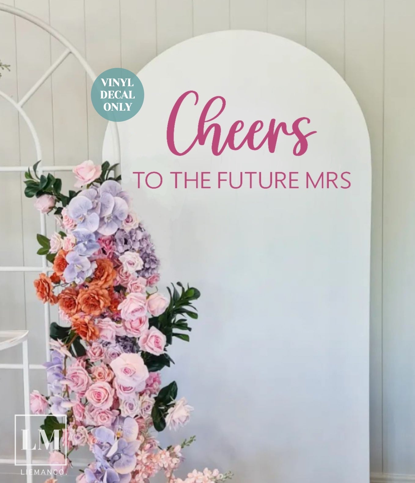 Cheers to the Future Mrs Decal for Bridal Shower Backdrop