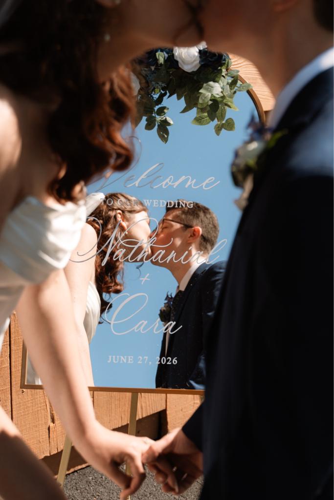 Welcome to Our Wedding Mirror Decal