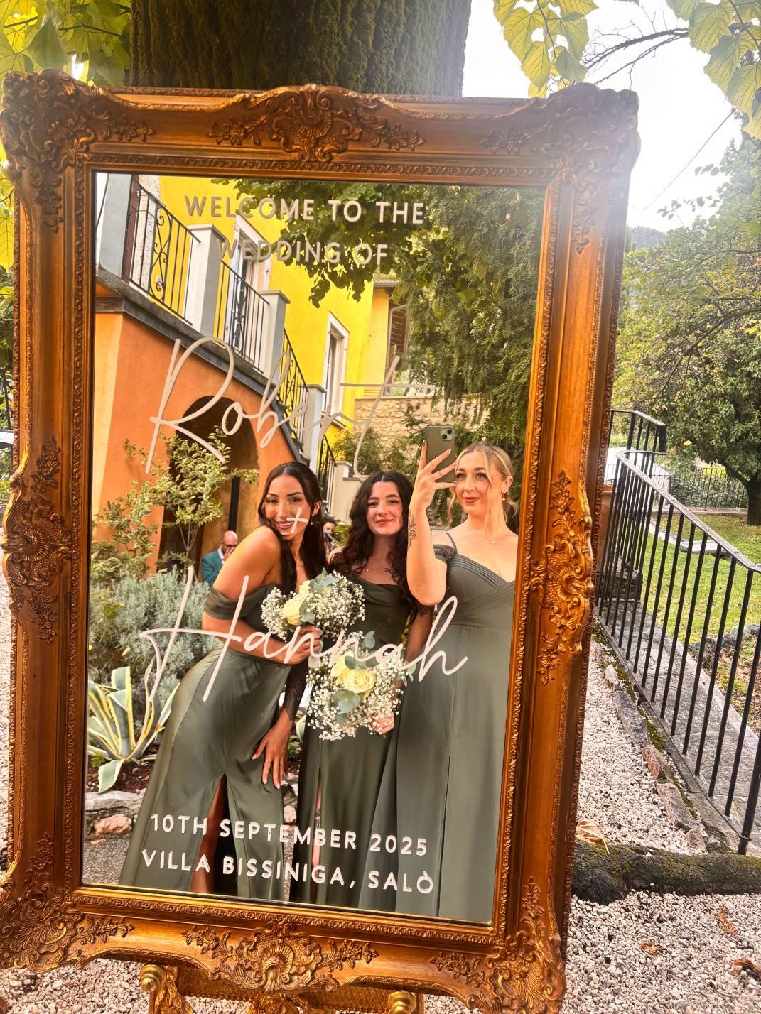 Custom Wedding Sign Decal for Welcome Mirror