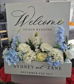 Personalised Welcome Decal for Wedding Flower Box
